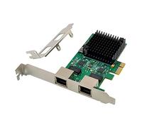 Muuoeou 1 PCS RTL8125B Carte Réseau Ethernet Double Port Desktop Server Carte Réseau Vert