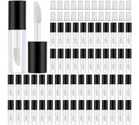 Muuoeou 100 Pièces 1,2 Ml Vide Transparent Mini Tube de Brillant à Lèvres Mini Bouteilles de Baume à Lèvres Rechargeables pour Conteneurs de Maquillage à Faire Soi-Même