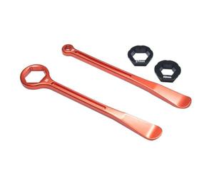 Muuoeou 10mm / 13mm / 22mm / 27mm / 32mm démonte-pneu outil de changement de pneu clé à molette ensemble levier combo kit outil de réparation de pneu D