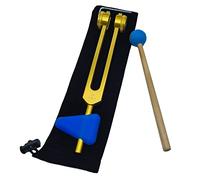 Muuoeou 136.1 OM136.1 Diapason en alliage d'aluminium avec marteaux pour guérison des chakras, thérapie sonore, soulagement du stress, doré