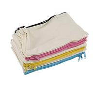 Muuoeou 18 PièCes Sac de Maquillage en Toile Sac à CosméTiques Polyvalent Voyage Trousse de Toilette Sac à Monnaie Sac de Bricolage Vide avec Fermeture à GlissièRe