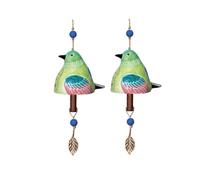 Muuoeou 2 PIÈCES Cloche Chant d'Oiseaux Cloche de Chant d'Oiseaux Cloche de Chant d'Oiseaux Décoration de Jardin Pièces de Carillon Éolien Rustique Suspendues, B
