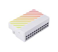 Muuoeou ATX 24Pin ARGB Adaptateur 90 ° Convertisseur 24PIN RGB Cordon d'alimentation Adaptateur pour 24PlN Carte Mère Alimentation Blanc