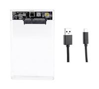 Muuoeou Boîtier solide 2,5 en lecture seule transparent pour disques durs mécaniques mobiles 6G Master Notebook de bureau