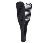 Muuoeou Brosse double face en poils de sanglier avec pince à peigne antistatique Noir