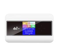 Muuoeou Carte SIM 4G Routeur WiFi Écran LCD Couleur Modem LTE Carte Sim Poche MIFI Hotspot 10 Utilisateurs WiFi Accessoires de Batterie Intégrés
