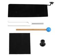 Muuoeou Diapason 432 Hz avec marteau pour thérapie par le son et yoga - Diapason en alliage d'aluminium - Argenté