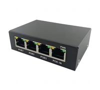 Muuoeou Extendeur/Répéteur PoE Gigabit à 4 Ports 100/1000M Extendeur de Commutateur Réseau pour Commutateur PoE NVR Caméra IP AP