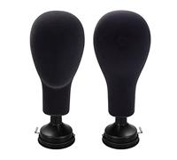 Muuoeou Flocage Tête en mousse Mâle Femme Forme de Tête de Mannequin Lunettes Chapeau Écharpe Support Support Modèle Photographie Accessoires A