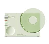 Muuoeou Haut-Parleur Bluetooth en Vinyle Rétro de Haute Qualité, Mini Audio Portable, Haut-Parleur D'Horloge, Prise en Charge de la Carte TF/AUX, Installation Facile, Facile à Utiliser, Vert