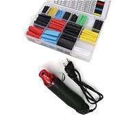 Muuoeou Kit de 580 gaines thermorétractables - Fil thermorétractable - Connectez le couvercle avec un appareil à air chaud - Prise européenne