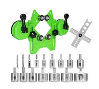 Muuoeou Kit de Scie Cloche Diamantée, 16 Pièces de Forets pour Scie à Carrelage de 6 mm à 50 mm avec Doubles Ventouses pour Percer la Céramique et le Verre