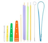 Muuoeou Kit réversible rapide pour tissus, spatule polyvalente pour la couture, outil d'enfilage de cordon de serrage, tuyau réversible en tissu