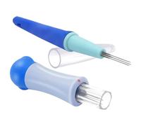 Muuoeou Lot de 2 outils de feutrage à l'aiguille - Outil de feutrage à l'aiguille avec 3 aiguilles et outil de feutrage de style poinçonnage