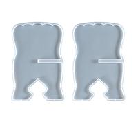 Muuoeou Lot de 2 supports de livre en silicone sculpté en résine de Coran - Support pliable pour livre - Prière musulmane - Organiseur de livres