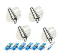 Muuoeou Lot de 4 pieds presseurs pour ourlet roulé, 4/6/8/10 mm, accessoires universels pour machine à coudre