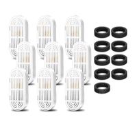 Muuoeou Lot de 9 filtres pour fontaine à eau pour chat - 3,2 l et 4 l - Fontaine à eau pour animaux de compagnie - Pièces de rechange - Accessoires et mousses filtrantes