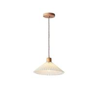 Muuoeou Lustre de Chevet Plissé Nordique Ménage Chambre Salle à Manger Table Suspension Luminaires Modernes, 31 cm