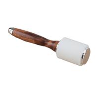 Muuoeou Marteau à sculpter en nylon et cuir, outil d'art en cuir fait à la main, bûche en bois à tête unique silencieuse, en alliage d'aluminium, outil de frappe, installation facile, facile à