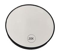 Muuoeou Miroir de maquillage grossissant Miroir cosmétique à ventouse Miroir de maquillage grossissant 20x avec main, noir