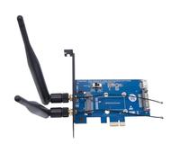 Muuoeou Module WiFi Mini PCI-E Express vers PCI-E 1x Carte Adaptateur 3g/4g vers Carte de Développement PCI-E 2 Antennes