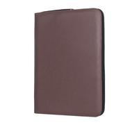 Muuoeou Porte-stylo personnalisé avec 48 compartiments, sac cadeau en polyuréthane, sac de rangement pour stylo, étui de protection pour bureau, facile à utiliser, marron