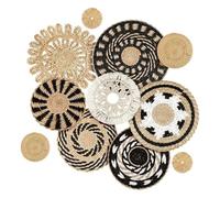 Muuookka 11 PCS Boho Wall Panier Décor Décoratif Pankets Tissés de Pute pour la Ferme Rond.