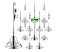 Muuookka 12 Porte-Numéros de Table de 7,6 Cm, Porte-Cartes avec Pince Crocodile, Porte-Cartes de Table en Métal pour Anniversaires et Mariages