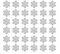 Muuookka 36 Flocons de Neige - Décorations de Sapin de Noël - Ornements en Plastique de 10 cm - Décorations et Pendentifs pour Sapin de Noël - Décoration A