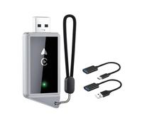 Muuookka Adaptateur CarPlay sans 2EN1 Android Auto BT5.2 + Dongle USB WiFi 2.4G 5.8G Boîte Intelligente Conversion pour Connectivité Automobile Filaire