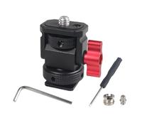 Muuookka Adaptateur de à Chaussures à Froid Mini Trépied en Aluminium de Chaussures Froides avec Pivotant et Inclinaison pour la Lumière de Remplissage Flash pour Photo de à Vis de Camé