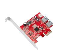 Muuookka Adaptateur de Carte D'Extension PCI-E vers USB 3.0 4PIN avec Deux Ports USB 3.0 Pcie Riser pour Carte D'Extension NEC720200AF