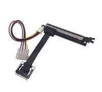 Muuookka Adaptateur de Carte D'Extension PCIe 3.0 1x vers 16x avec Câble d'alimentation, Câble D'Extension Mini PCI-E X1 vers Mini PCIe pour Carte Son et Carte Graphique