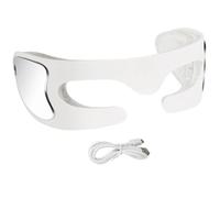 Muuookka Appareil de Massage Oculaire Anti-Âge, Thérapie Photonique LED, Appareil de Relaxation pour les Yeux, pour Réduire les Cernes, Soulager la Fatigue et les Ridules, Traitement de Beauté