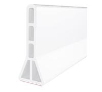 Muuookka Barrage de Seuil de Douche de 4 Pouces de Haut, Protection Anti-Éclaboussures Pliable de 59 Pouces pour Barrière de Seuil de Douche Sans Bordure