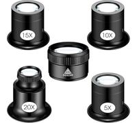Muuookka Bijoutiers Loupe Loupe 5 Pièces 30x 36 mm Lentille Monoculaire Grossissement de la Vitre