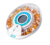 Muuookka Boîte à Pilules Verrouillés Électroniques Activés en Alarme, Distributeur Automatique avec Rappels Sonores et Légers pour les Personnes Âgées