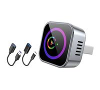 Muuookka Boîte AI Intelligente 2EN1 Adaptateur CarPlay Android Auto sans BT5.2+ 2.4G 5G WiFi Convertit USB Filaire en sans Dongle