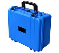 Muuookka Boîte de Rangement en Plastique Rigide Épais Portable pour Valise, Grande Capacité, Boîte à Outils pour Matériel avec Éponge, Bleue.
