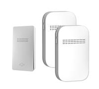 Muuookka Borche de Porte Sans Extérieure Étanche EU Requis Kit de Carillon de Porte de Maison Intelligente Auto-Alimentée 38 Chansons 1v2 Plug