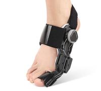 Muuookka Bouton D'Orteil Correction Réglable Correcteur de Bunion Attelle de Soulagement Redresseur de Doigts Confortable avec Coussin en Silicone Noir