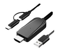 Muuookka Câble Haute Définition 1080P Câble Same-Screen Haute Définition pour Projecteur, TV, Moniteur Prend en Charge HD 1080P, Fonction de Miroir D'Écran Application Bluetooth/Miraplug