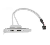 Muuookka Câble USB 2.0 à Profil Bas pour Panneau vers Carte Mère, 9 Broches, 30 cm, avec Support PCI de 8 cm de Hauteur