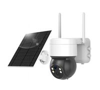 Muuookka Caméra de Surveillance WiFi Tuya 4G Smart Solar PTZ 3MP avec Panneau Solaire et Détection Humaine 32 Go