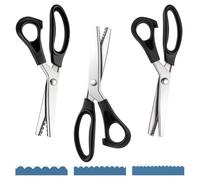 Muuookka Ciseaux Cranteurs de 3 Tailles pour Le Bricolage et la Découpe de Papier: 3 Mm, 5 mm et 7 Mm, pour Le Cuir, Le Tissu et Le Papier.