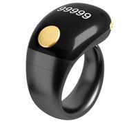 Muuookka Compteur de Doigts Numérique Intelligent avec Application, Rechargeable par USB, Type C, Anneau Intelligent, BLE, Noir