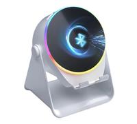 Muuookka Conférencier à Induction sans RVB Ambient Light avec Bluetooth, Support de Téléphone Portable, Son Stéréo, Support de Smartphone