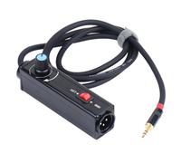 Muuookka Convertisseur D'Isolateur Audio 3,5 mm à XLR pour Ordinateur Portable vers Mixeur, Contrôle du Volume, Réduction du Bruit, 3,5 mm à Équilibré.