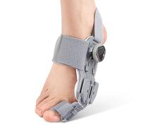 Muuookka Correcteur de Hallux Valgus Réglable, Attelle de Soulagement des Hallux Valgus avec Coussinet en Silicone, Redresseur de Orteils Confortable, Gris.