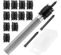 Muuookka Coupes de Soudure à Spot Sets 14 Packs, Coupeurs de Trous en Tôle à Tige Hexagonal, Bits de Forage HSS 3/8 "à Double Face pour Soudage au Comptant